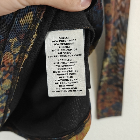 Jason Wu Women's Long Sleeve Knit Mesh Floral Printed Top Mock Neck Size Small - Picture 9 of 12